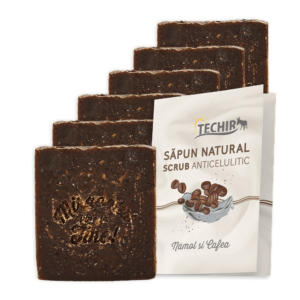 SAPUN NATURAL SCRUB ANTICELULITIC CU CAFEA 5 + 1 GRATIS