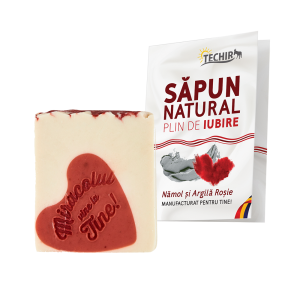 SAPUN NATURAL HIDRATANT PLIN DE IUBIRE CU NAMOL SI ARGILA ROSIE