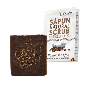 SAPUN NATURAL SCRUB ANTICELULITIC CU NAMOL  SI CAFEA